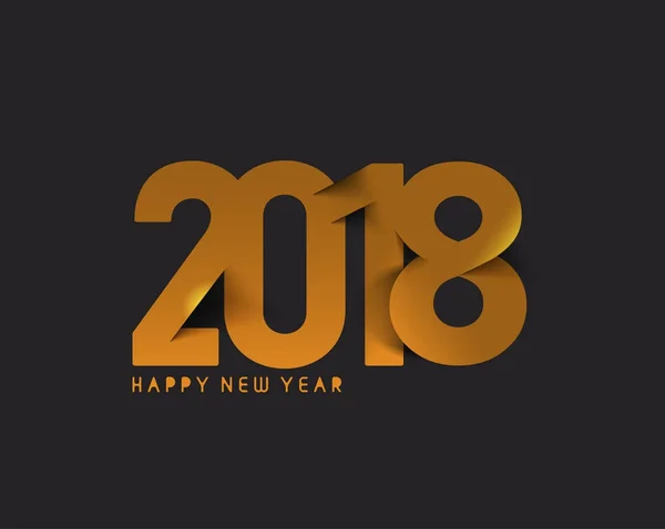 Happy New Year 2018 tekstontwerp. — Stockvector