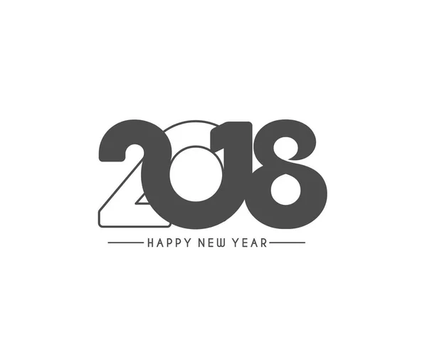 快乐新的一年 2018年文本设计. — 图库矢量图片