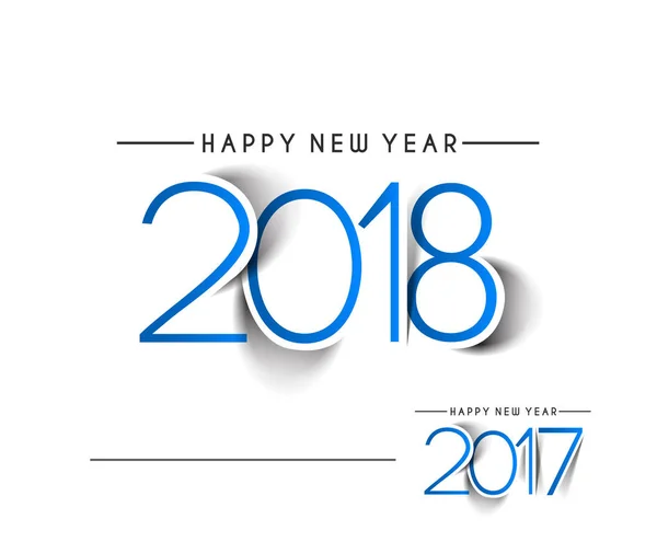 Feliz año nuevo 2017 y 2018 Diseño de texto — Archivo Imágenes Vectoriales