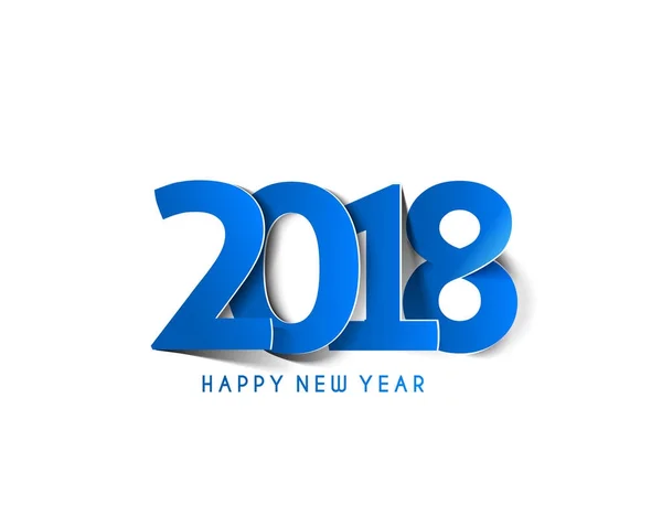 Šťastný nový rok 2018 textový design. — Stockový vektor