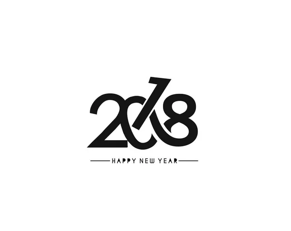 stock vector Happy new year 2018 Text Design.