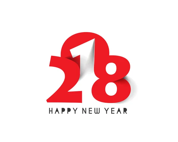 Wzór tekstu szczęśliwy Nowy Rok 2018. — Wektor stockowy