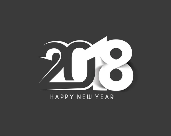 Šťastný nový rok 2018 textový design. — Stockový vektor