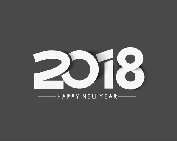 Happy New Year 2018 tekstontwerp. — Stockvector