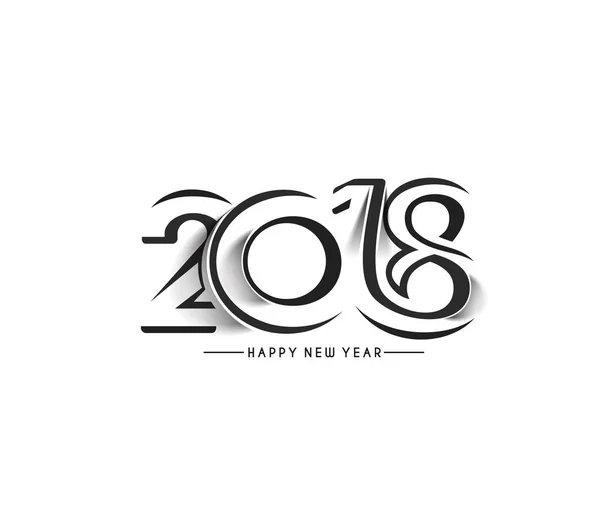Feliz Ano Novo 2018 design de texto . — Vetor de Stock