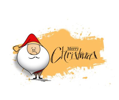 Noel arka plan - karikatür sevimli Noel Baba izole beyaz ba