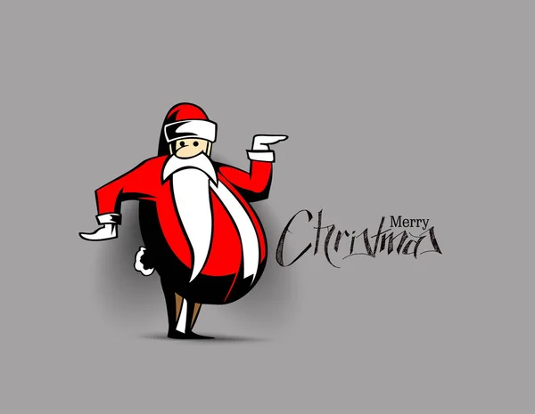 Рождественский фон - Смешной Санта-Клаус изолировать белый backgroun — стоковый вектор