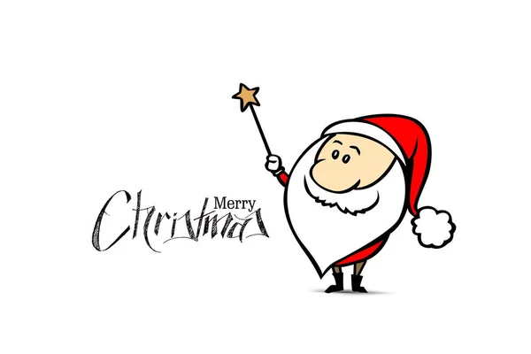 Jul bakgrund magiska Santa Claus, vektorillustration. — Stock vektor