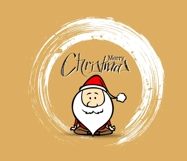 サンタ クロース クリスマス ベクトル イラスト、ヨガをやっています。ホリデー b — ストックベクタ