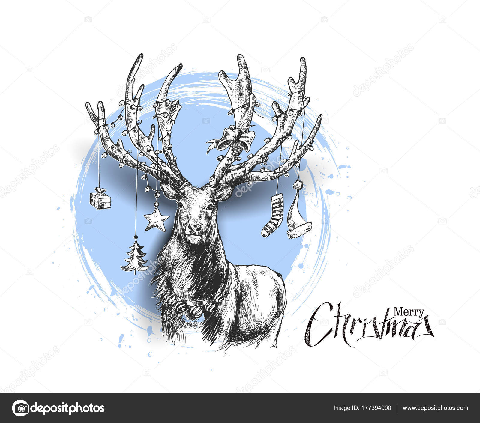 Christmas Tree Line Drawing png download - 1216*1155 - Free Transparent  Reindeer png Download. - CleanPNG / KissPNG
