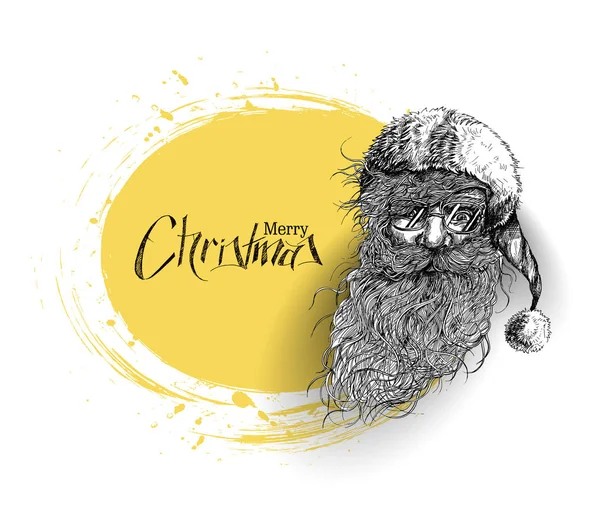 Face of christmas character Santa Claus — Stock Vector