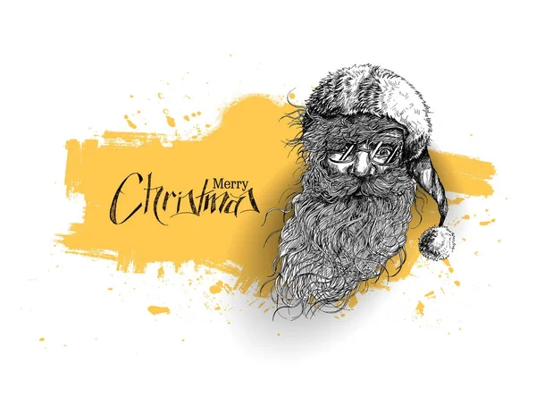 Rostro del personaje de Navidad Santa Claus — Vector de stock
