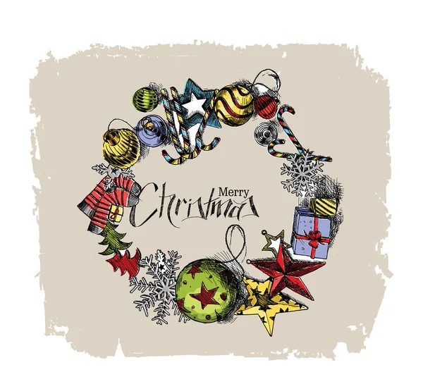 Carta regalo sfondo di Natale - isolare sfondo vettoriale — Vettoriale Stock