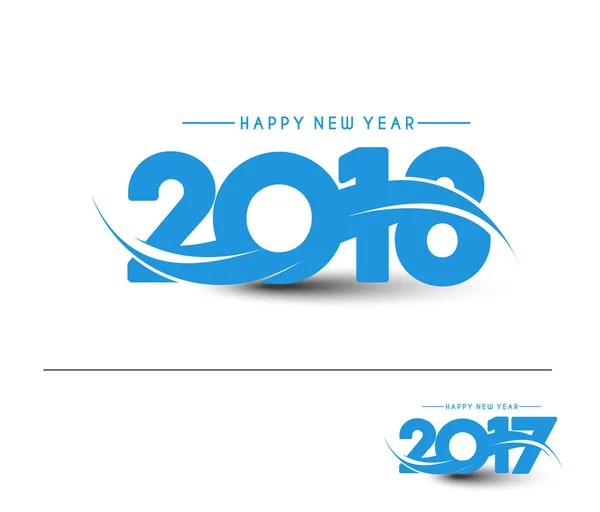 Frohes neues Jahr 2018 - 2017 Textgestaltung Vektorillustration — Stockvektor