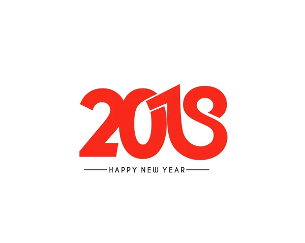 Ευτυχισμένο το νέο έτος 2018 εικονογράφηση διάνυσμα σχέδιο κειμένου — Διανυσματικό Αρχείο