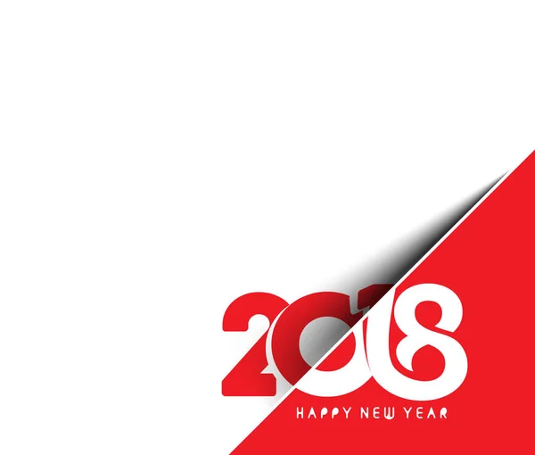 Happy new year 2018 Text Design Vector illustration — Stock Vector