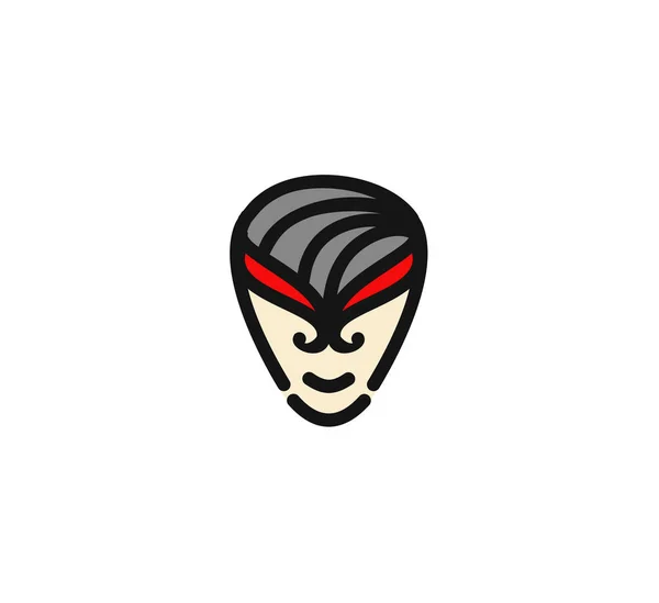 Silueta masky na bílém pozadí, vektorové ikony — Stockový vektor