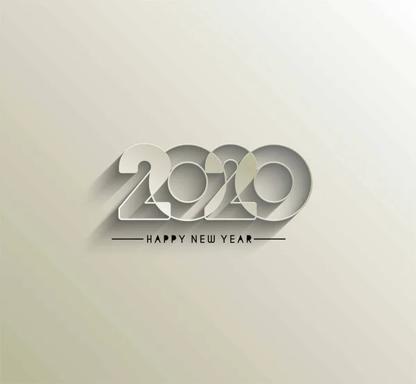 Feliz Ano Novo 2020 Texto Tipografia Design Padrão — Vetor de Stock