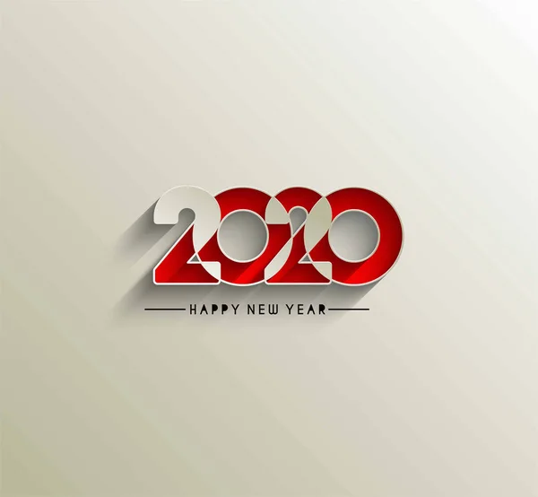 2017 년 12 월 30 일에 확인 함 . Happy New Year 2020 text typography design pattern — 스톡 벡터