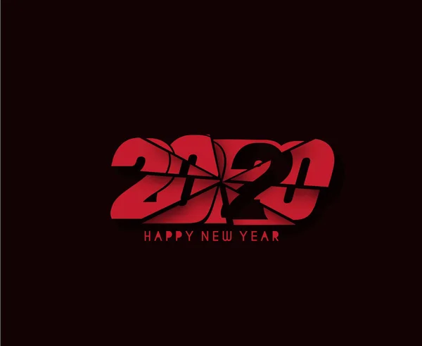 2017 년 12 월 30 일에 확인 함 . Happy New Year 2020 text typography design pattern — 스톡 벡터