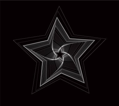 Parçacıkların yıldızı Vektör illüstrasyon.