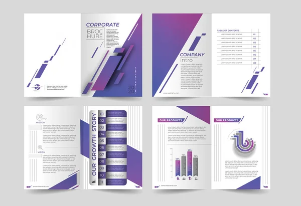 Dreifaches Broschüren-Design elemenr, Vektorillustration - Verwendung für — Stockvektor