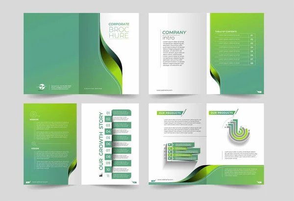 Drievoudige brochure design elemenr, vector illustartion - Gebruik voor — Stockvector