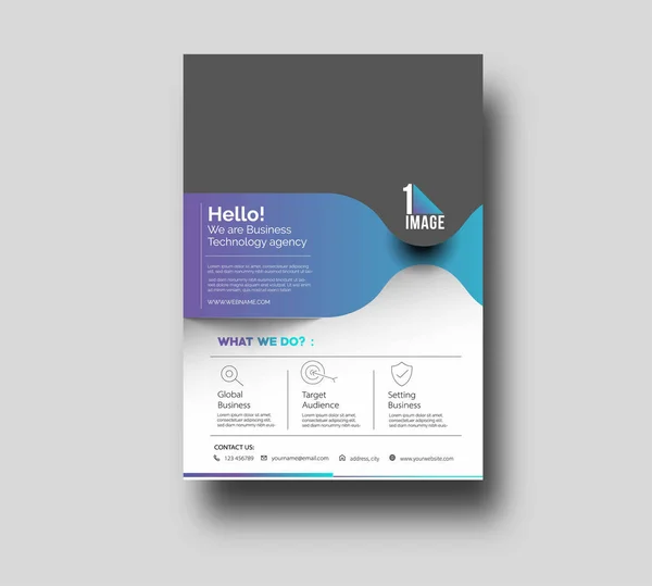 Flyer & Poster Cover Design en format A4 Illustration. — Image vectorielle