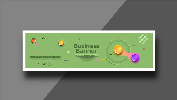 Σύνολο Modern Global Business Design Banner πρότυπο - Χρήση για m — Διανυσματικό Αρχείο