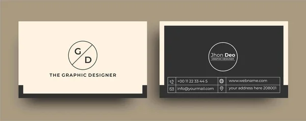 Moderní vizitka - šablona Creative and Clean Business Card — Stockový vektor