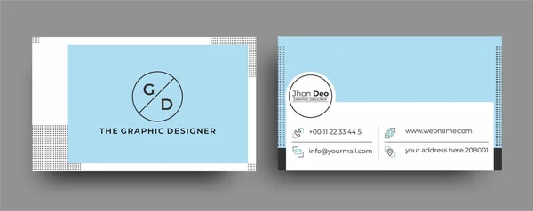 Tarjeta de visita moderna Plantilla de tarjeta de visita creativa y limpia — Vector de stock