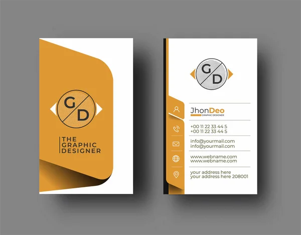 Business Card - Kreatív és tiszta modern üzleti kártya sablonja — Stock Vector