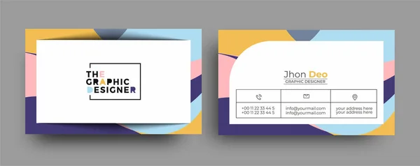 Business Card Templat: Creative and Clean Modern Business Card Template - Stok Vektor