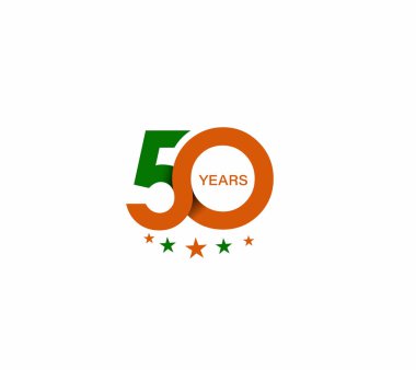 50 yıl yıldönümü kutlama tasarım. 