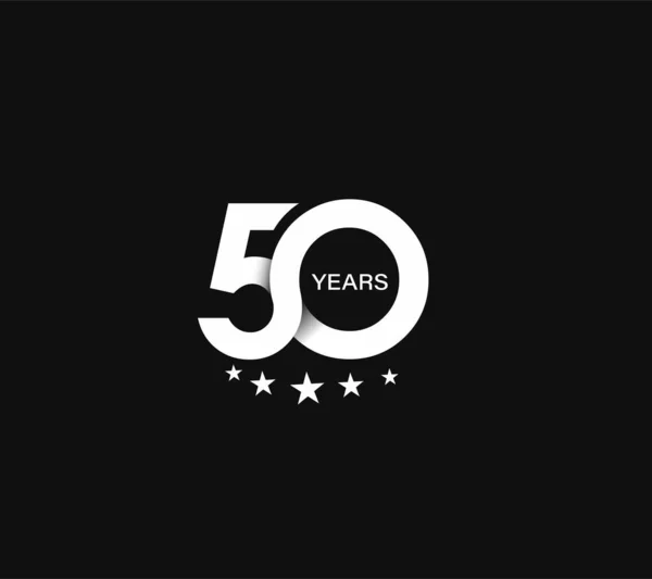 Projeto da celebração do aniversário de 50 anos . — Vetor de Stock