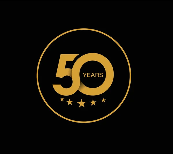 Projeto da celebração do aniversário de 50 anos . — Vetor de Stock