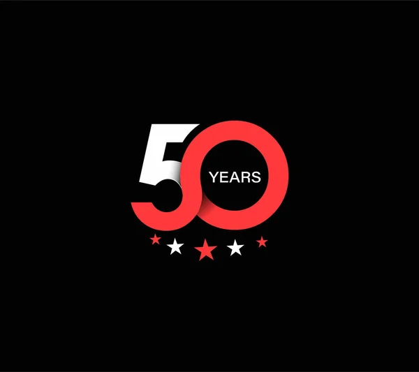 Projeto da celebração do aniversário de 50 anos . — Vetor de Stock