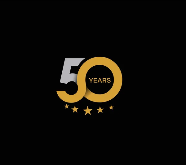 Projeto da celebração do aniversário de 50 anos . — Vetor de Stock