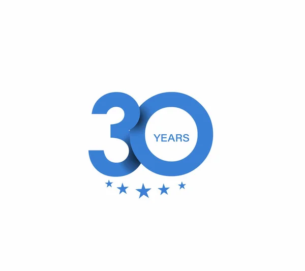 30º Aniversario Celebración Diseño . — Vector de stock