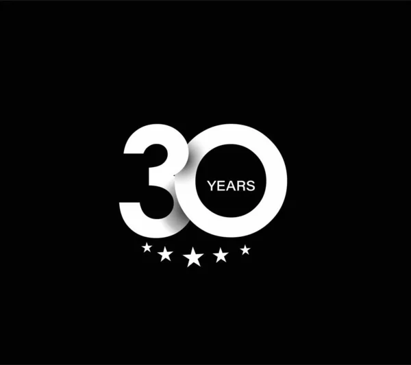 30 éves évforduló ünneplés Design. — Stock Vector