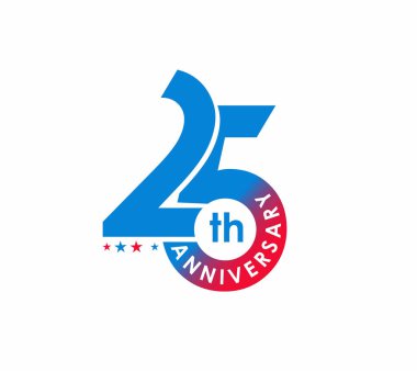 25 yıl yıldönümü kutlama tasarım. 