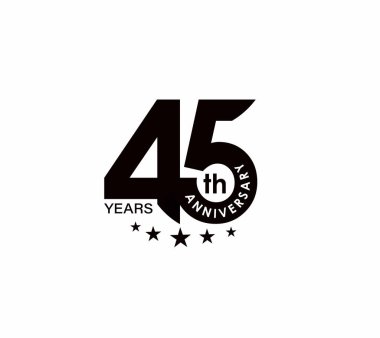 45 yıl yıldönümü kutlama tasarım.