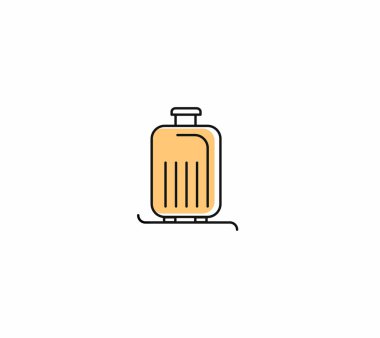 Travel Bag Icon Symbol, Vector design.