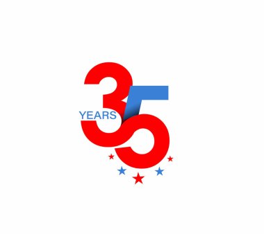 35 yıl yıldönümü kutlama tasarım.
