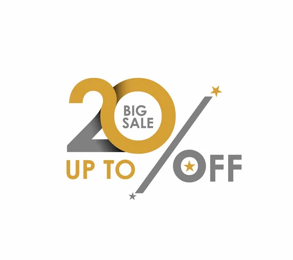 20 % grande vente jusqu'à off design discount. illustration de vetor . — Image vectorielle