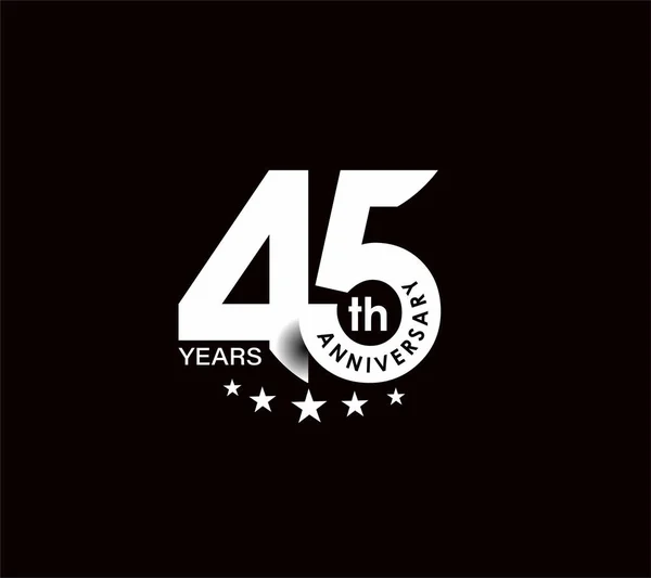 45º Aniversario Celebración Diseño . — Archivo Imágenes Vectoriales