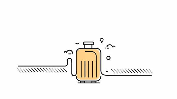 Travel Bag Icon Symbol, Vector design. — 스톡 벡터