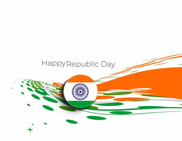 Indian Republic day concept with text 26 January. — Stock Vector