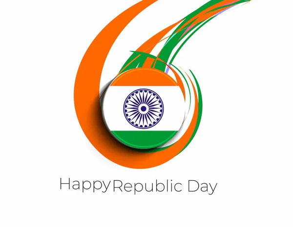 Indian Republic day concept with text 26 January. — Stock Vector