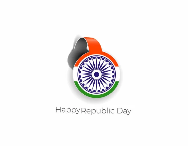 Indian Republic day concept with text 26 January. — Stock Vector